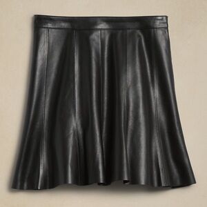 BR black leather skirt